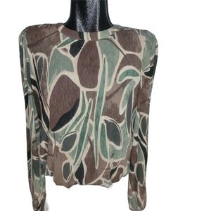 Reitmans Patterned Long Sleeve Women's Blouse S